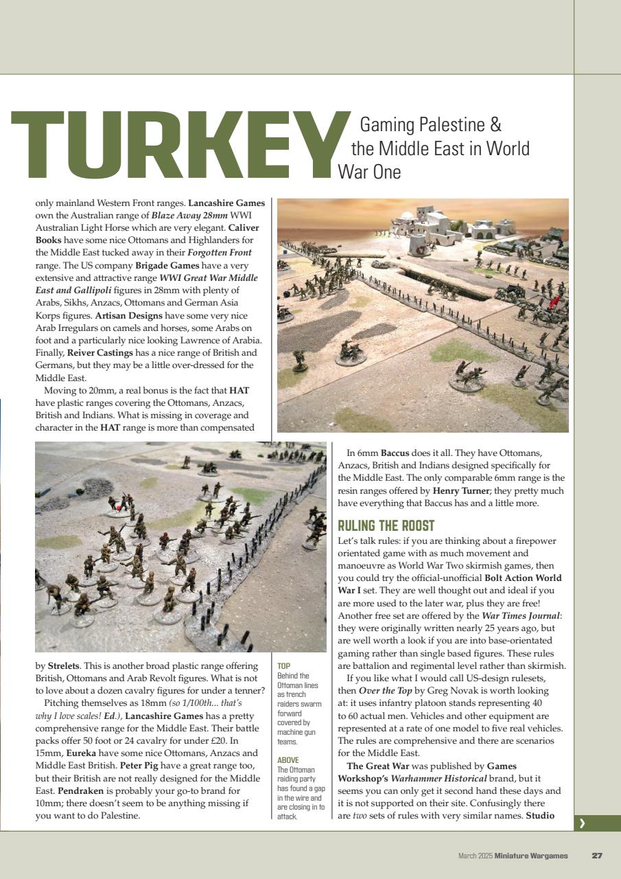 Miniature Wargames Preview Pages