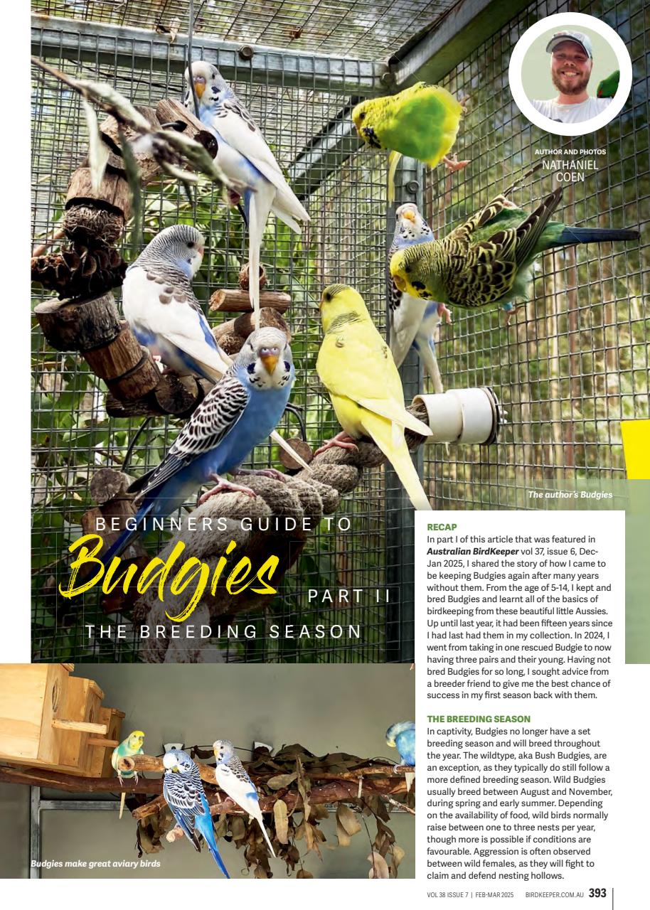 Australian Birdkeeper Magazine Preview Pages