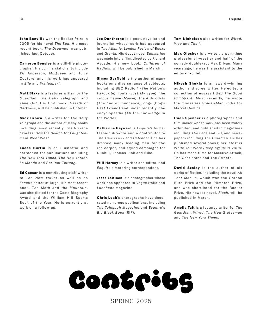 Esquire Preview Pages