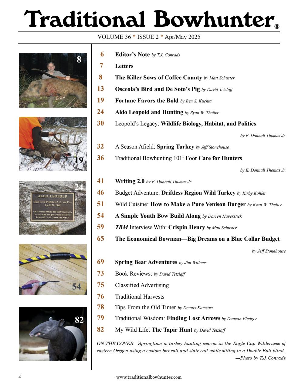 Traditional Bowhunter Magazine Preview Pages