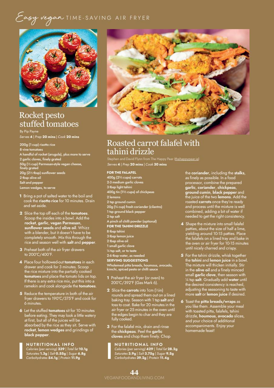 Vegan Food & Living Magazine Preview Pages