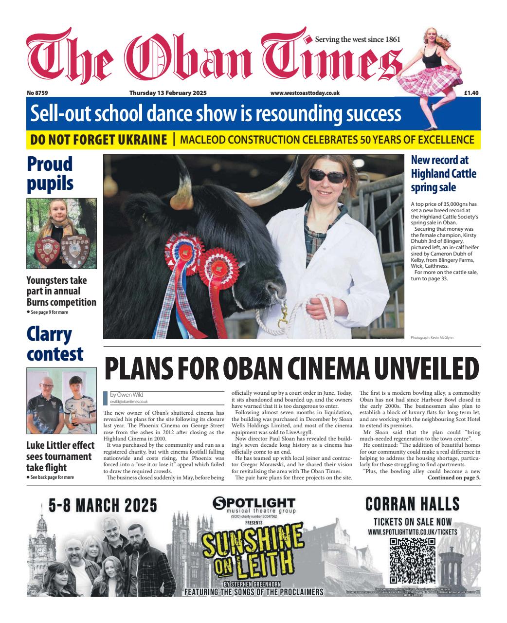 The Oban Times & Lochaber Times Preview Pages