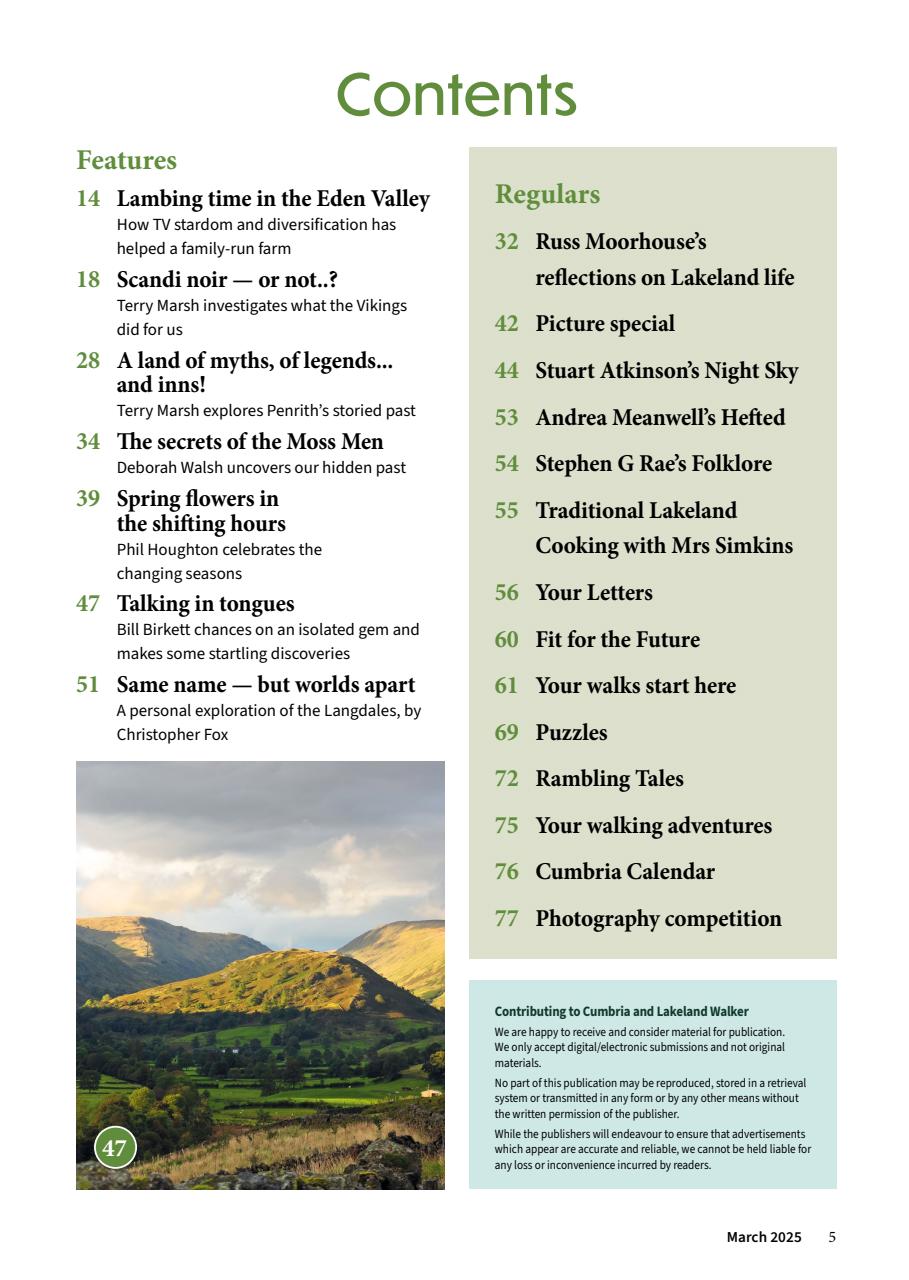 Cumbria and Lakeland Walker Preview Pages