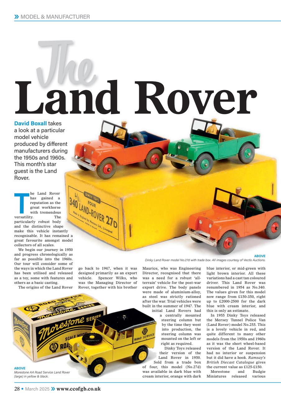 Collectors Gazette Preview Pages