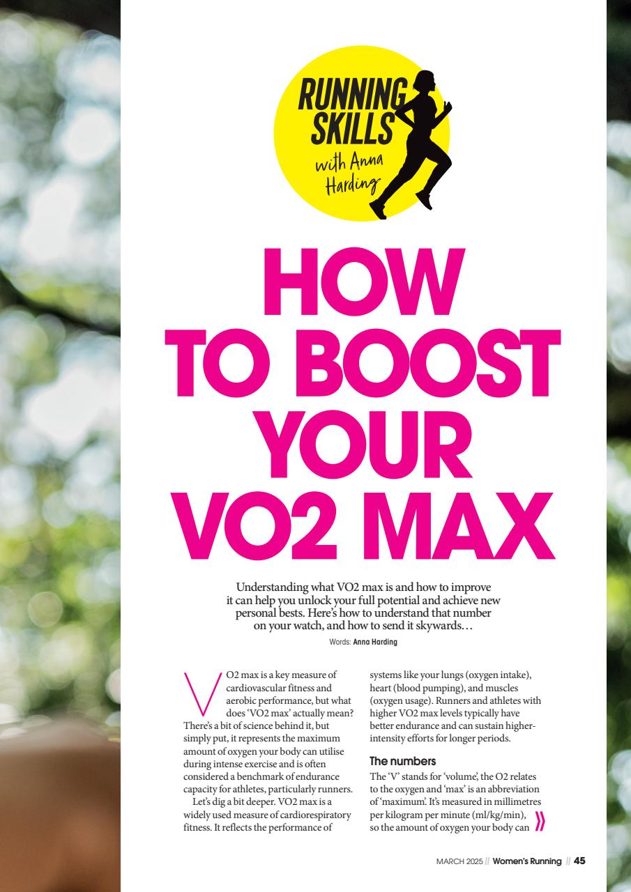 Women’s Running Preview Pages