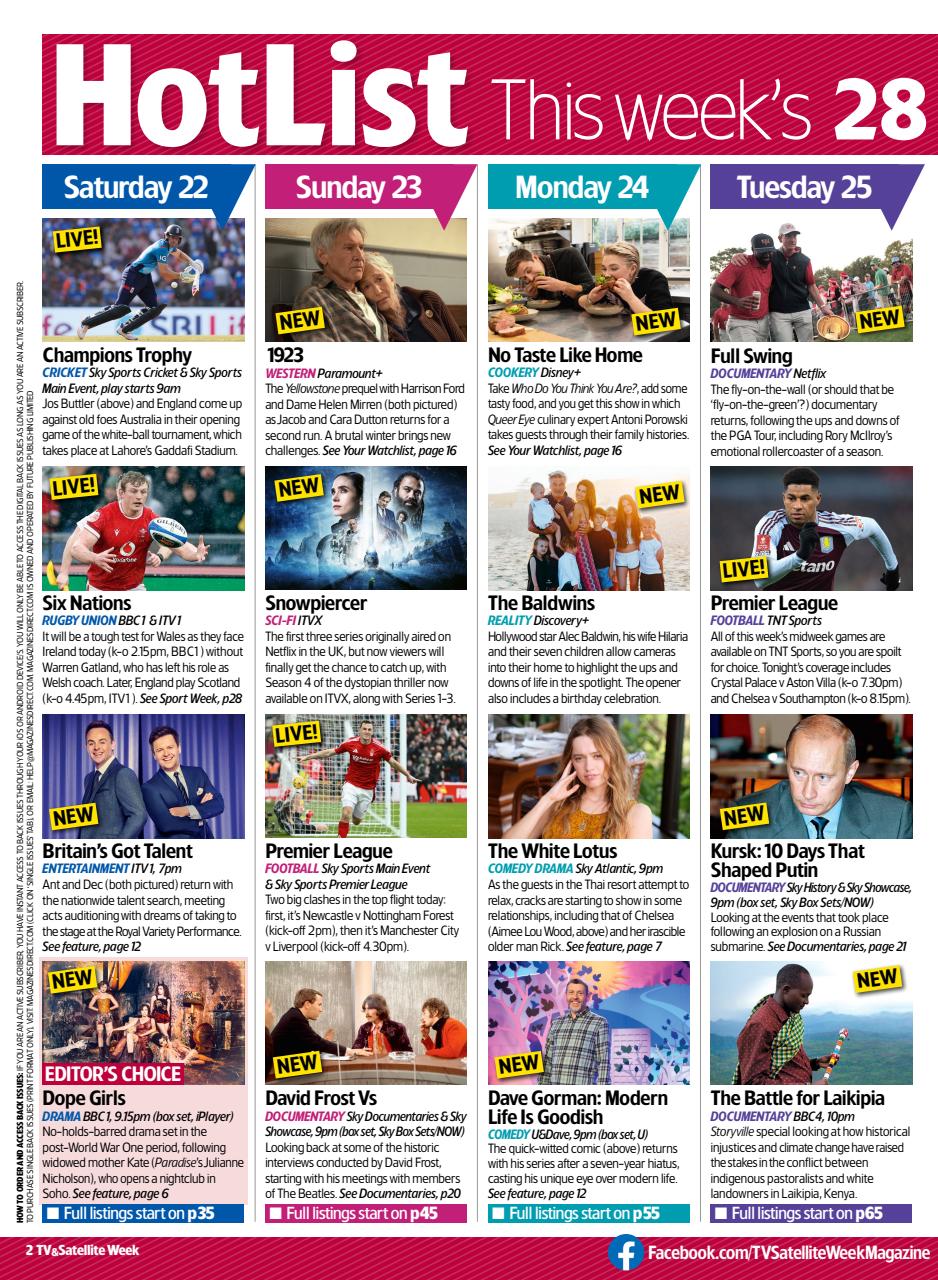 TV & Satellite Week Preview Pages