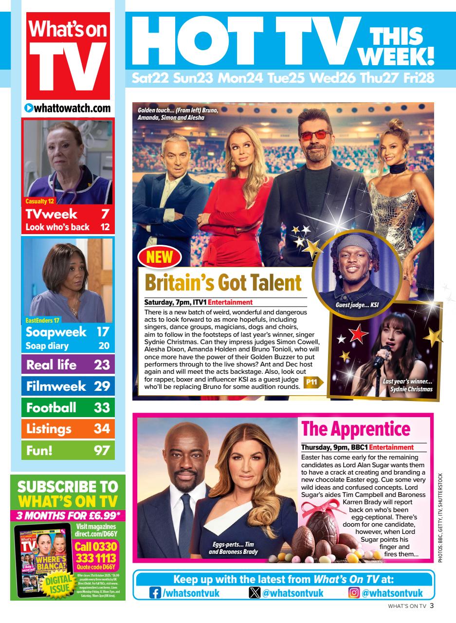 What's on TV Preview Pages