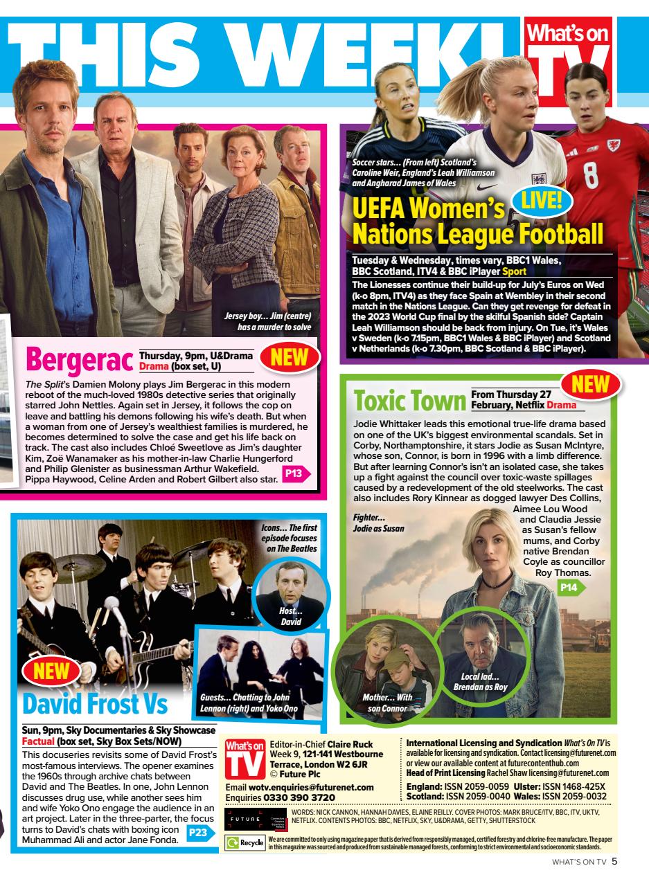 What's on TV Preview Pages
