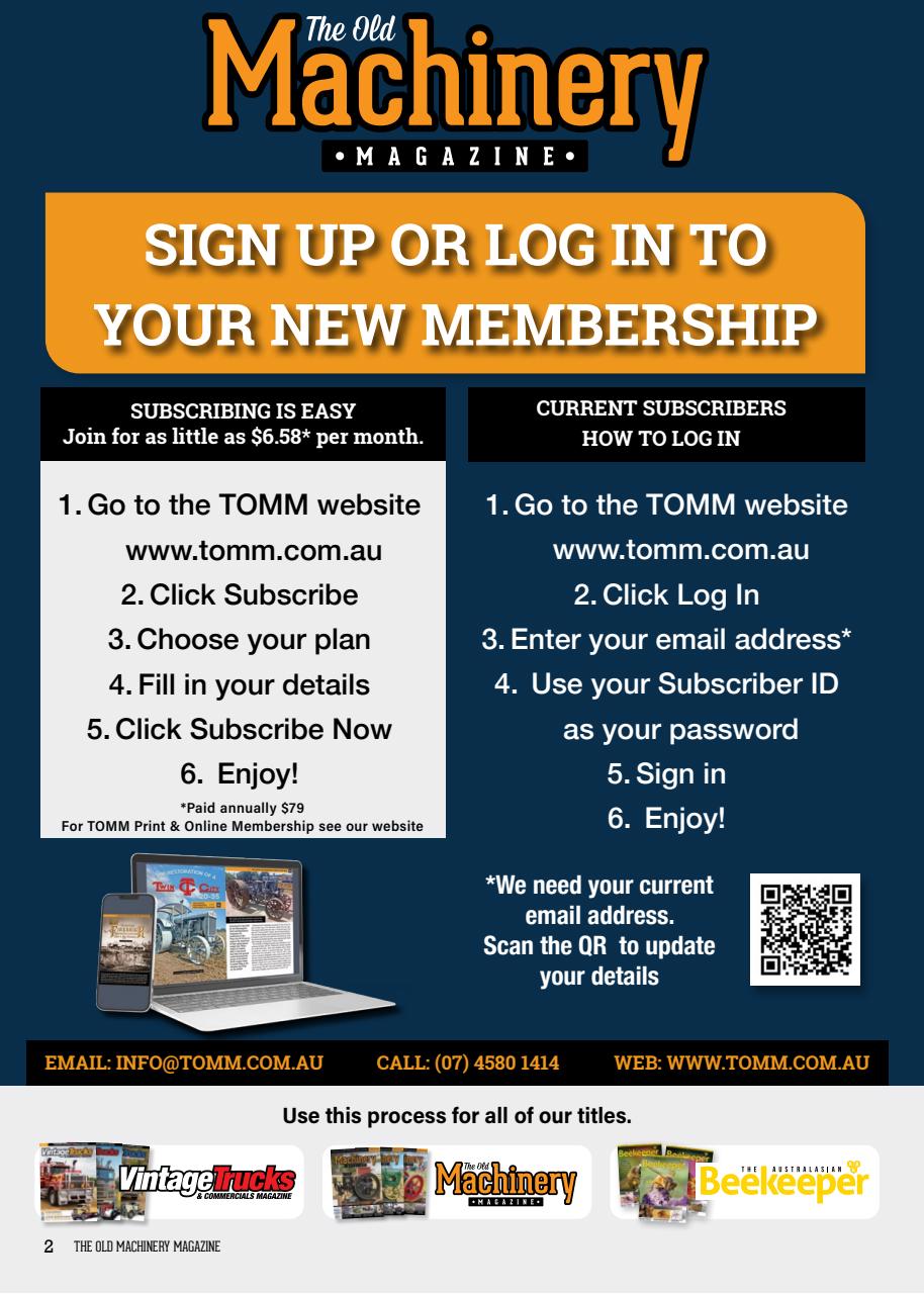 The Old Machinery Magazine Preview Pages