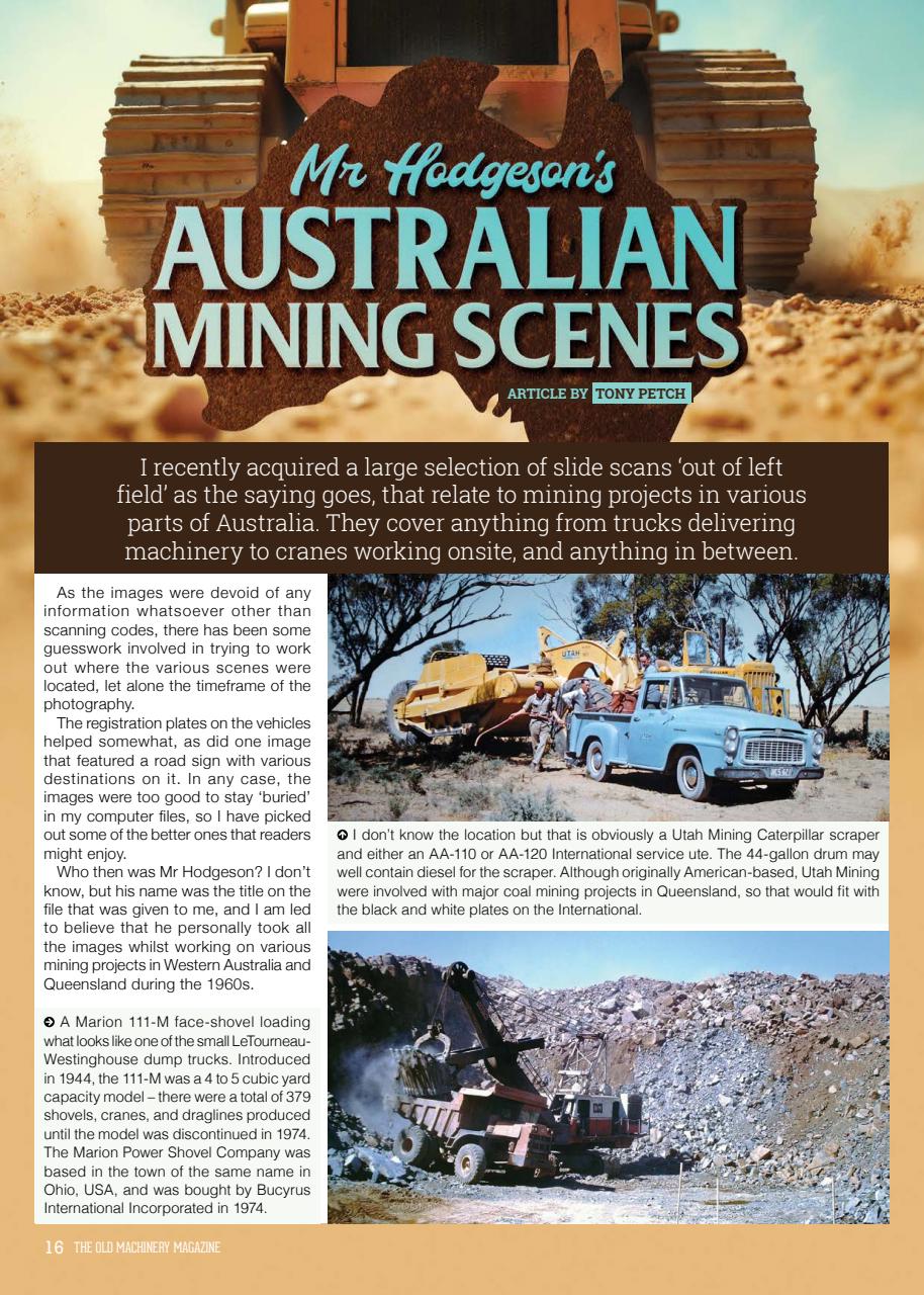 The Old Machinery Magazine Preview Pages