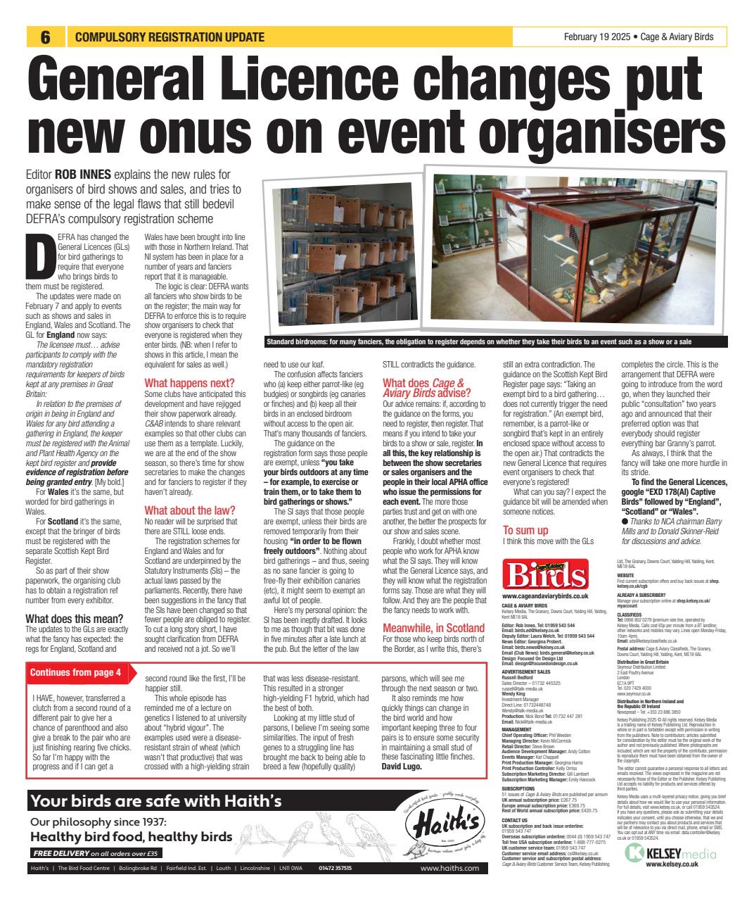 Cage & Aviary Birds Preview Pages