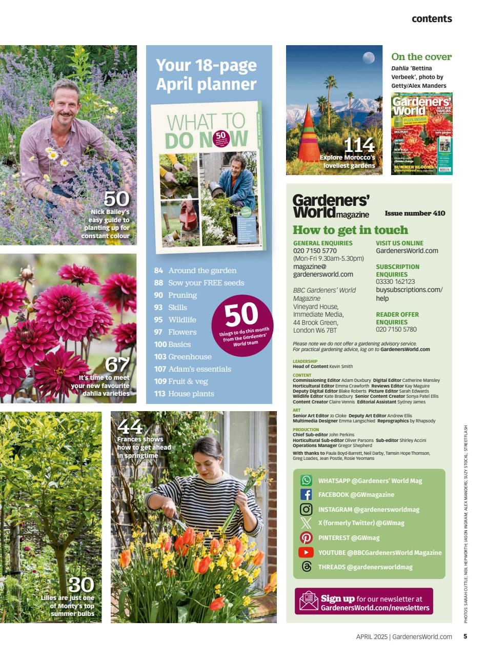 BBC Gardeners’ World Magazine Preview Pages