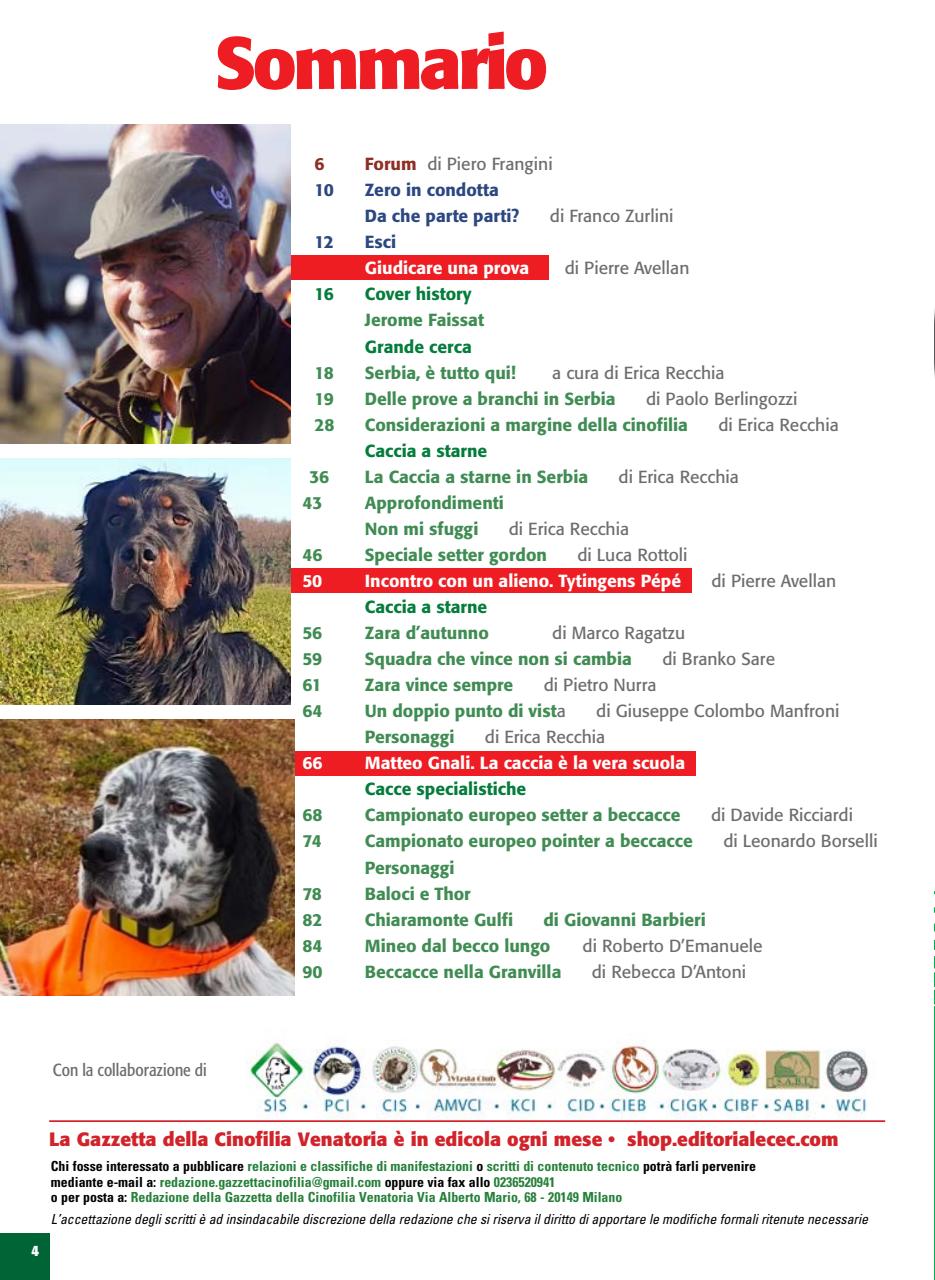 La Gazzetta Della Cinofilia Venatoria Preview Pages