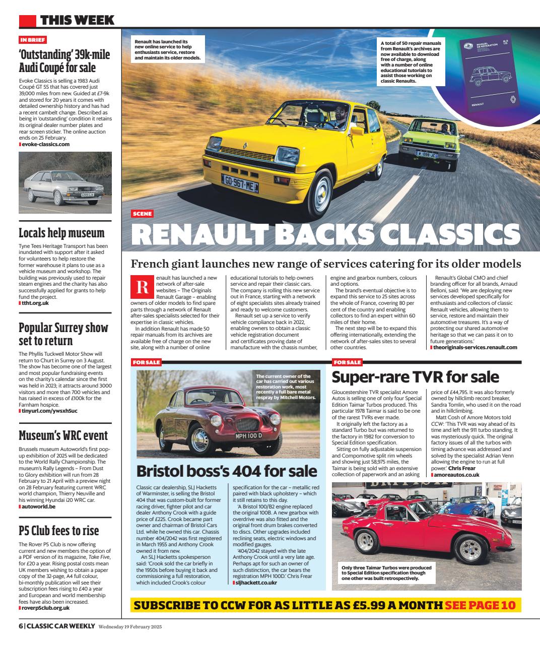 Classic Car Weekly Preview Pages