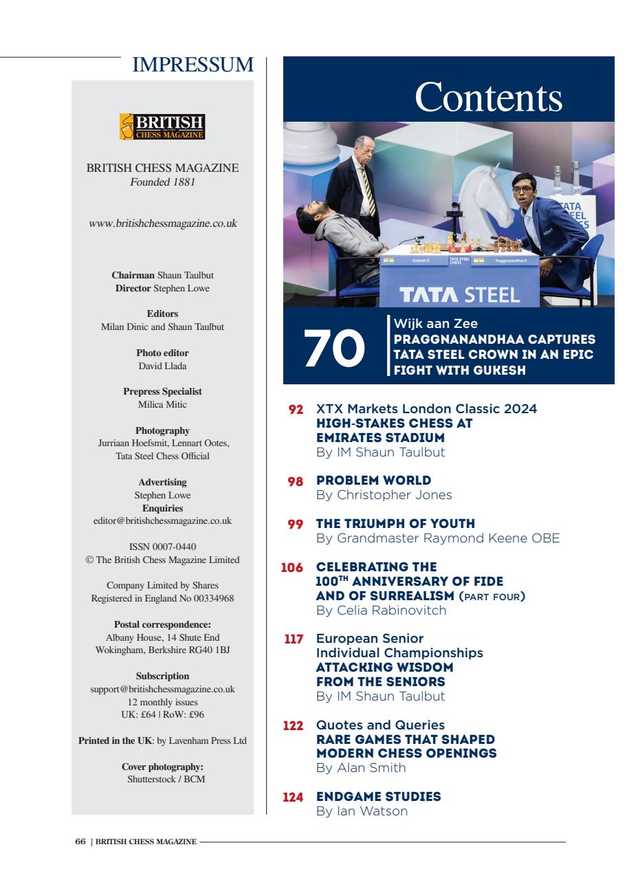 British Chess Magazine Preview Pages