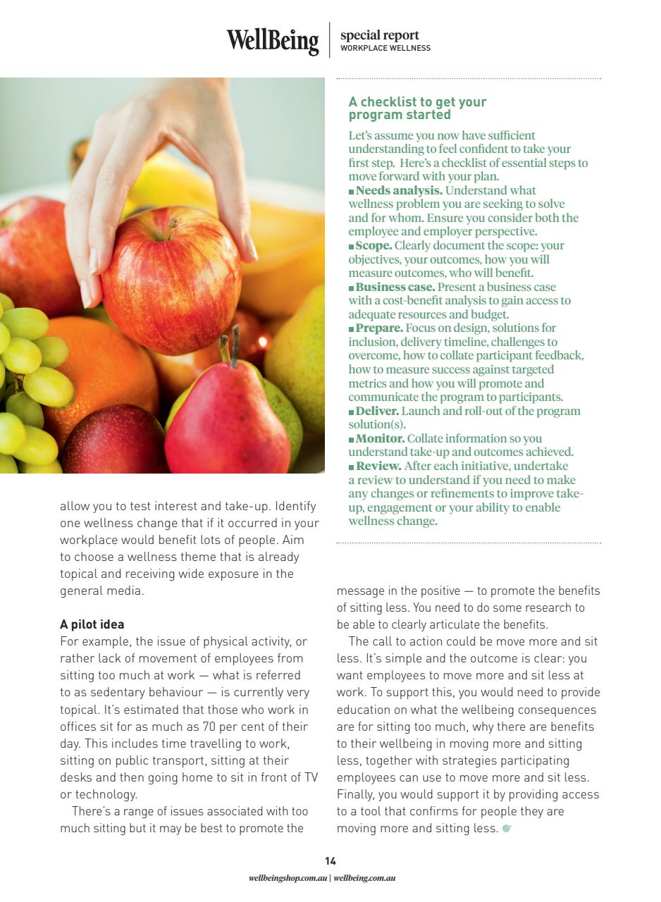 WellBeing Preview Pages