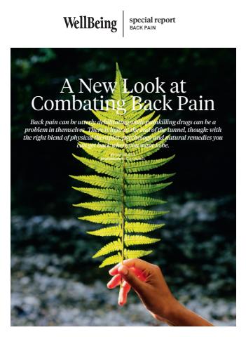 WellBeing issue A New Look at Combating Back Pain