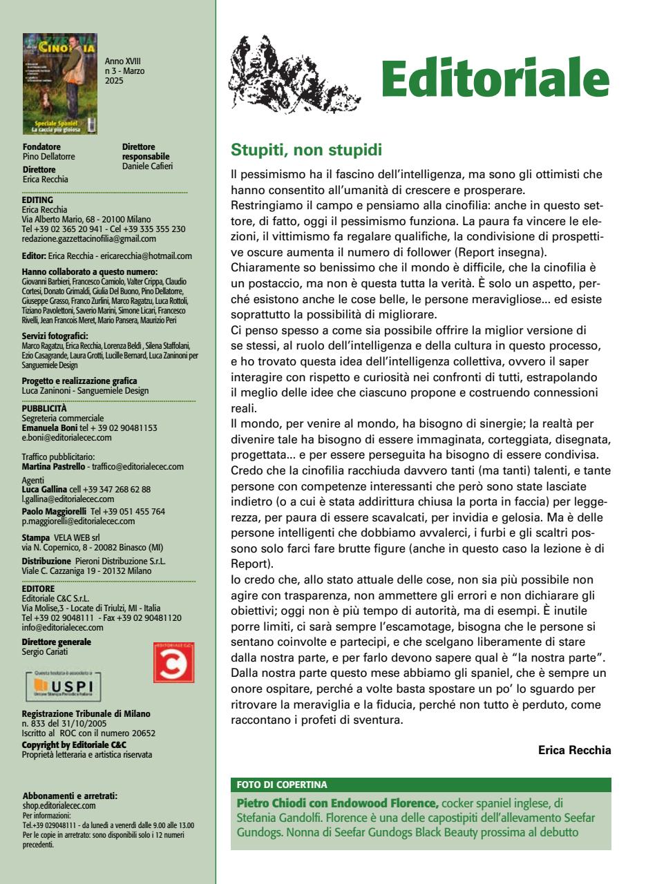 La Gazzetta Della Cinofilia Venatoria Preview Pages