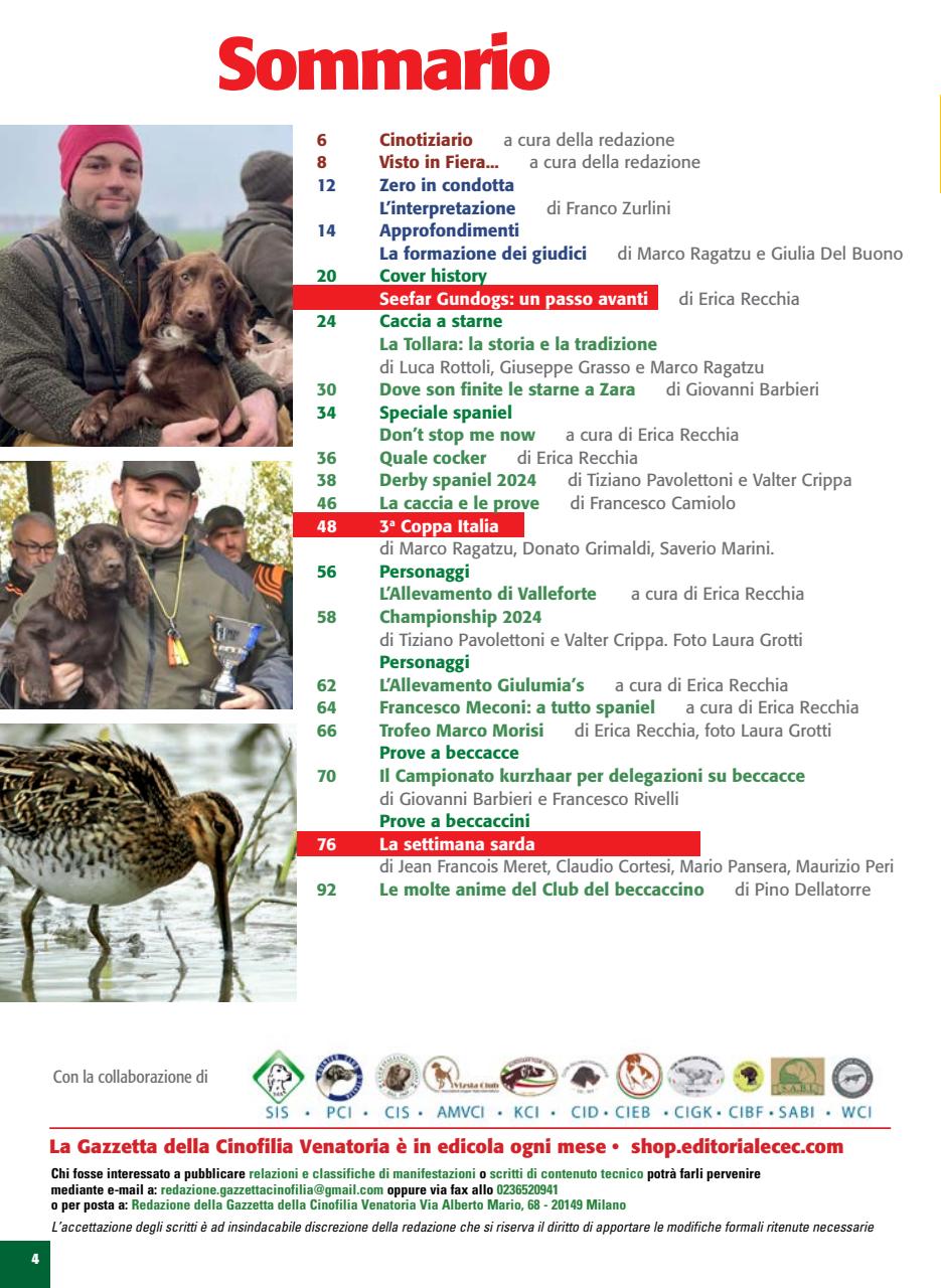 La Gazzetta Della Cinofilia Venatoria Preview Pages