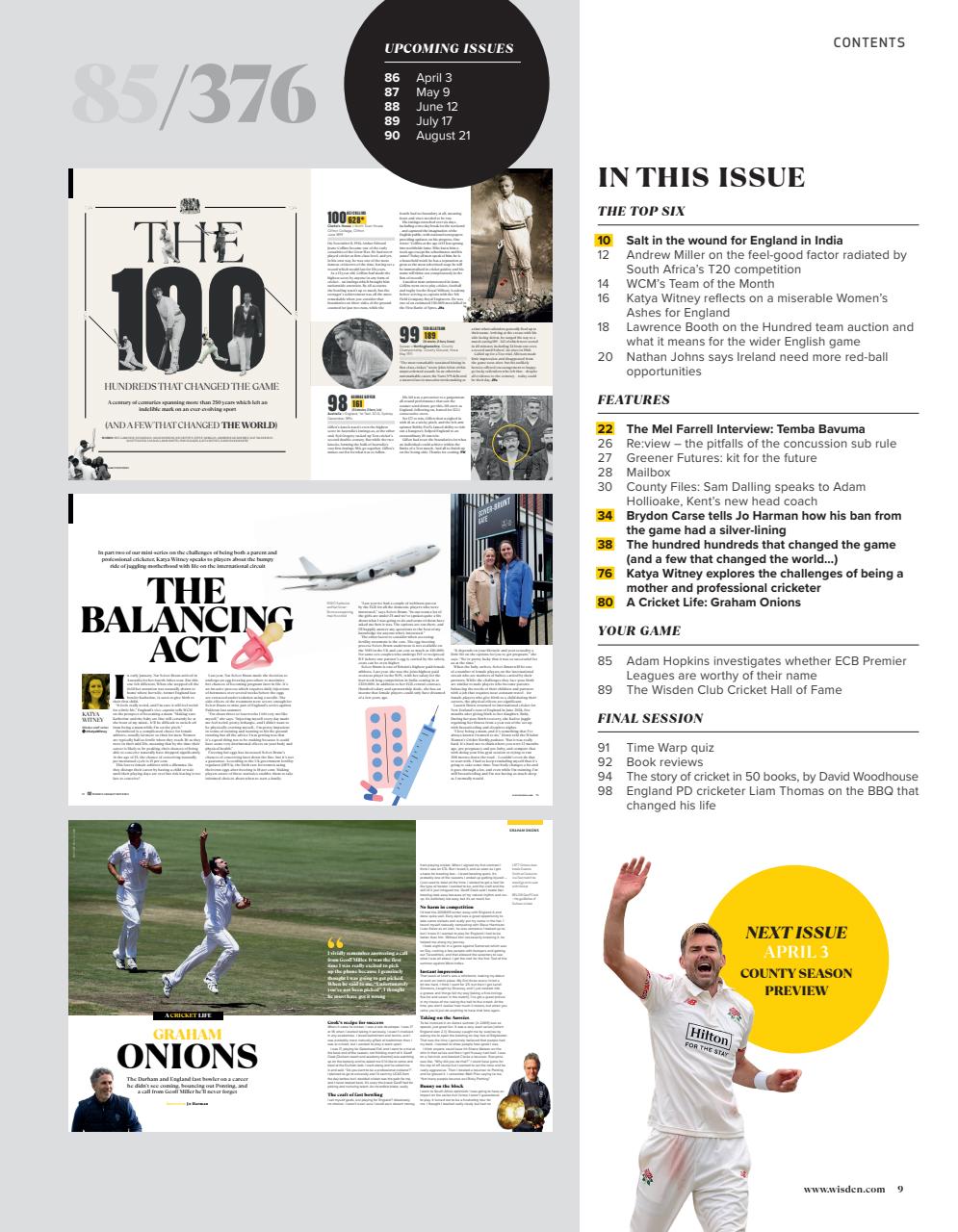 Wisden Cricket Monthly Preview Pages