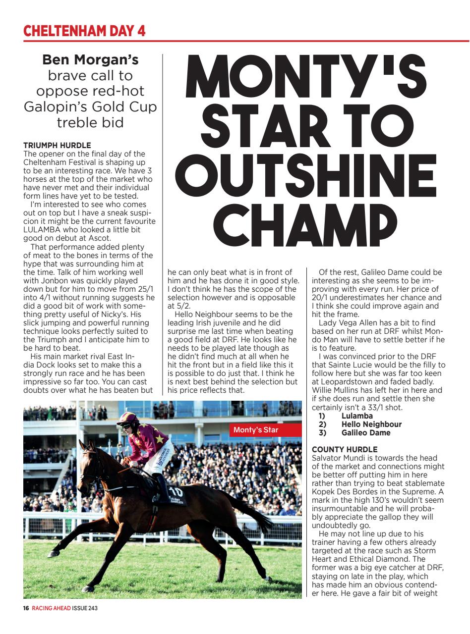 Racing Ahead Preview Pages