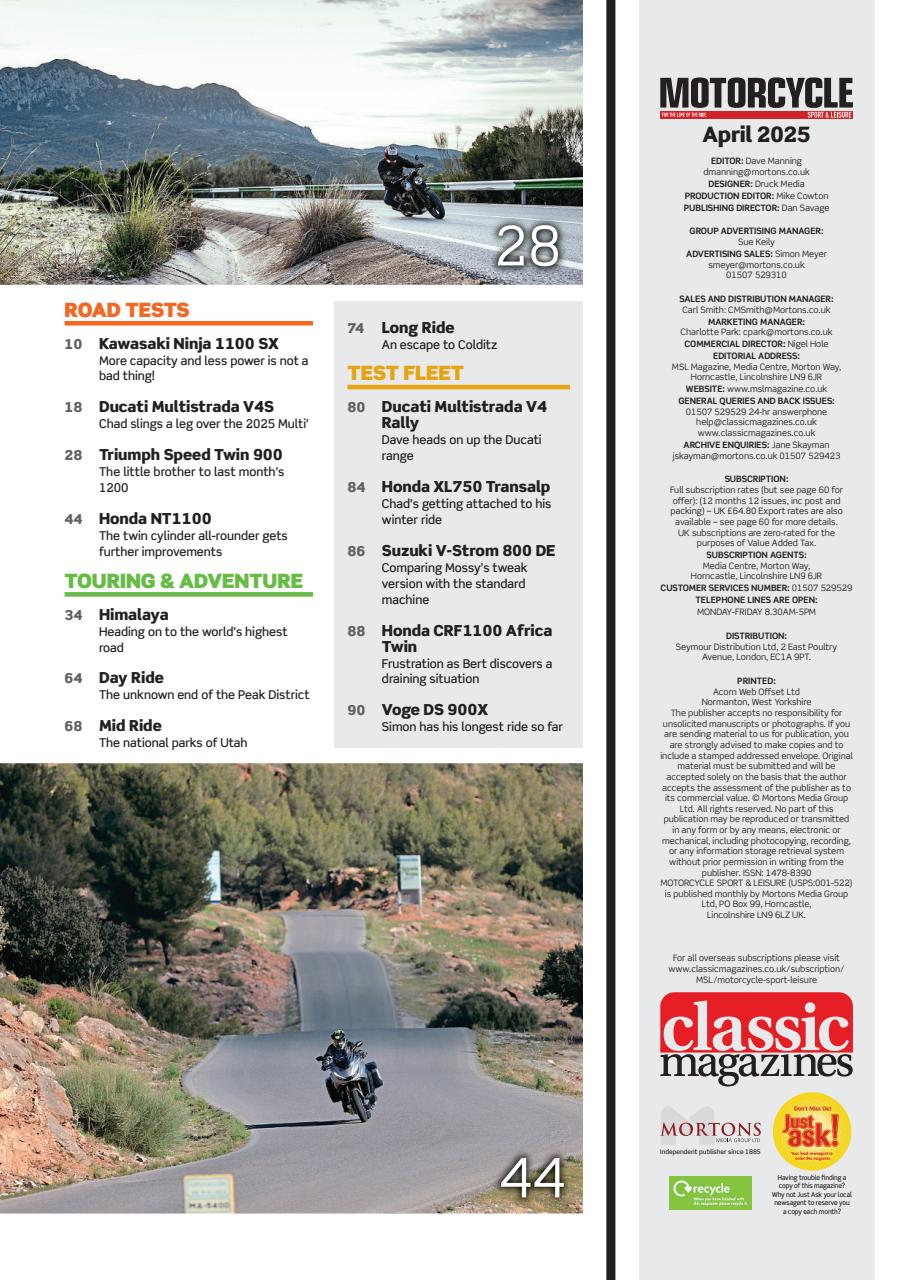 Motorcycle Sport & Leisure Preview Pages