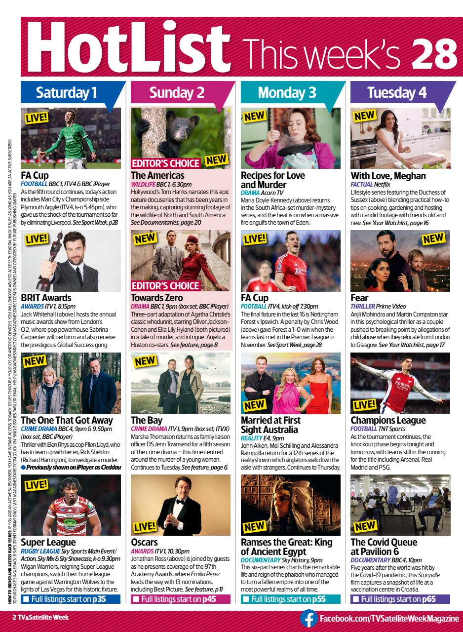 TV & Satellite Week Preview Pages