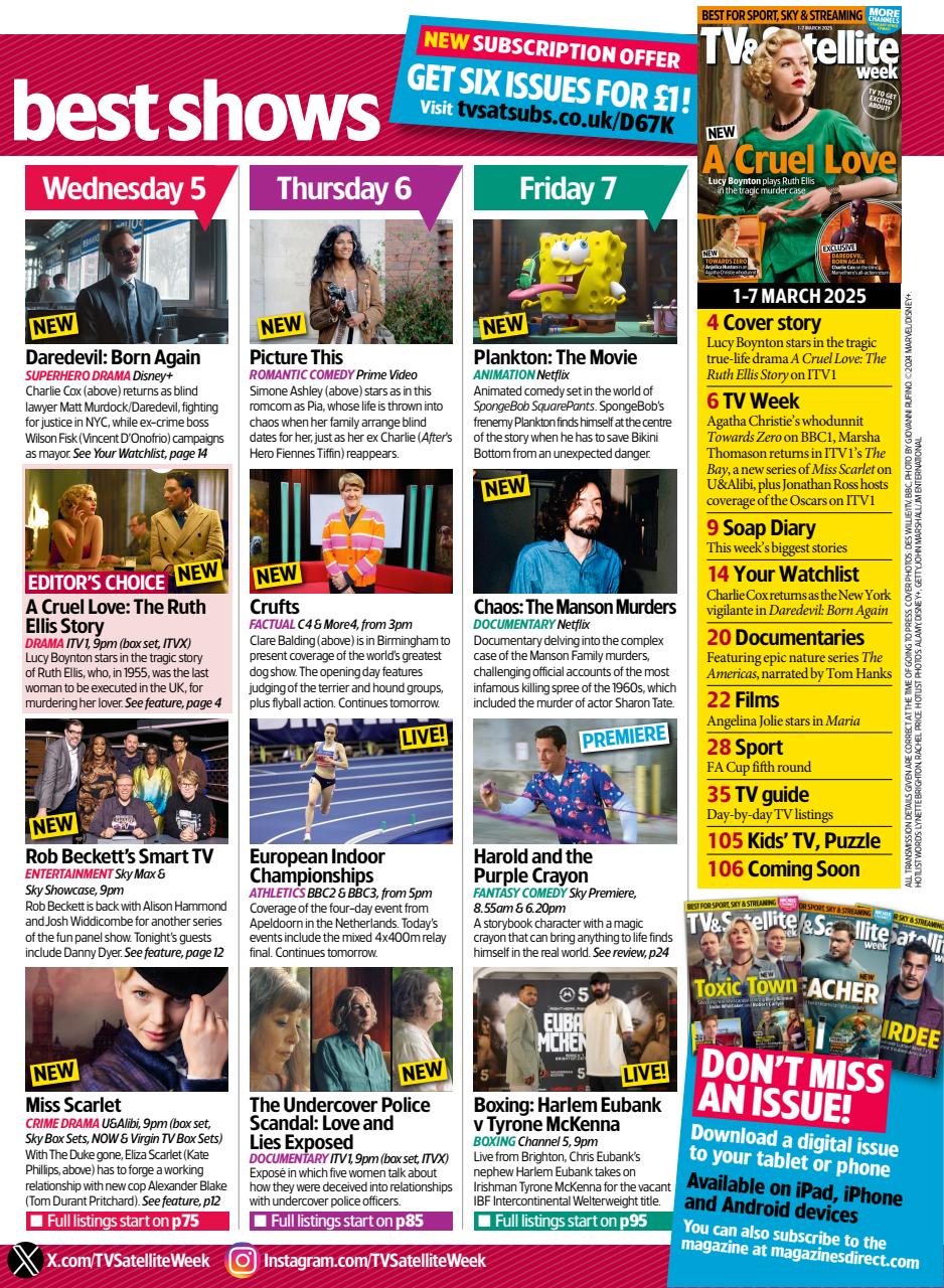 TV & Satellite Week Preview Pages