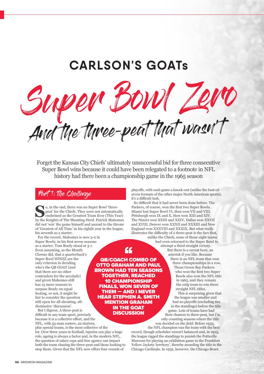 Gridiron Preview Pages