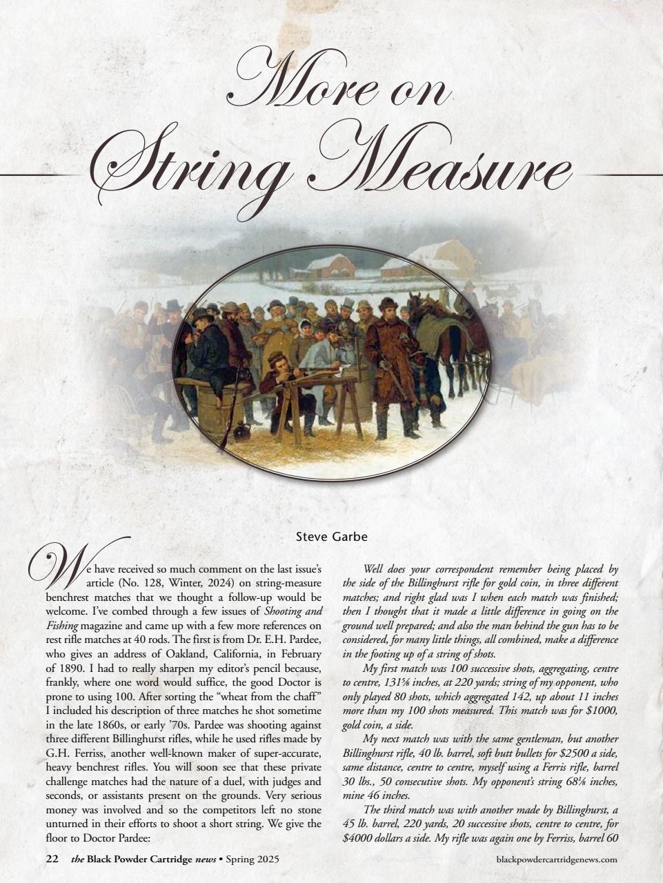 Black Powder Cartridge News Preview Pages
