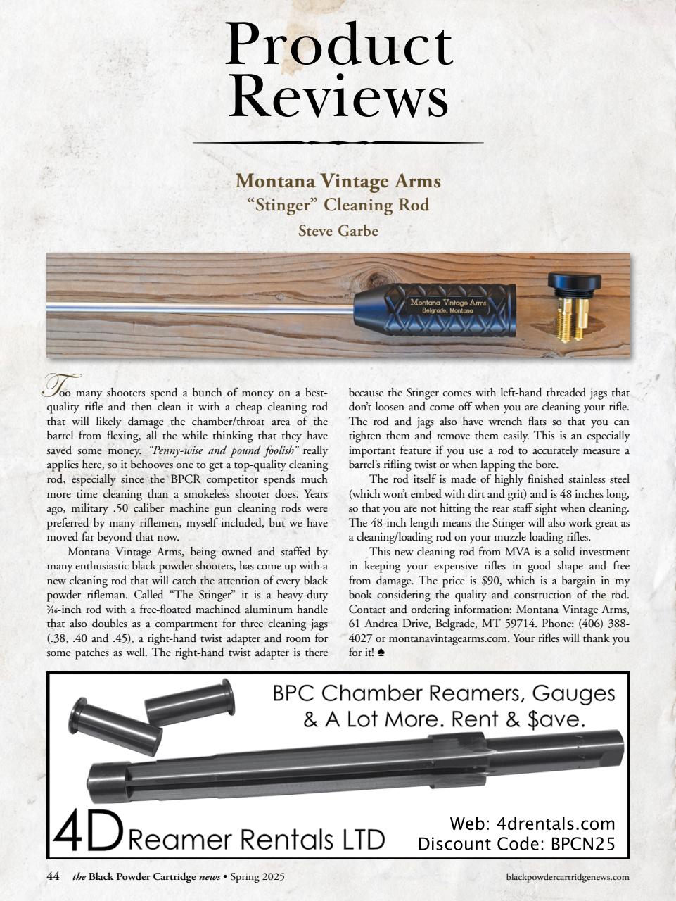 Black Powder Cartridge News Preview Pages