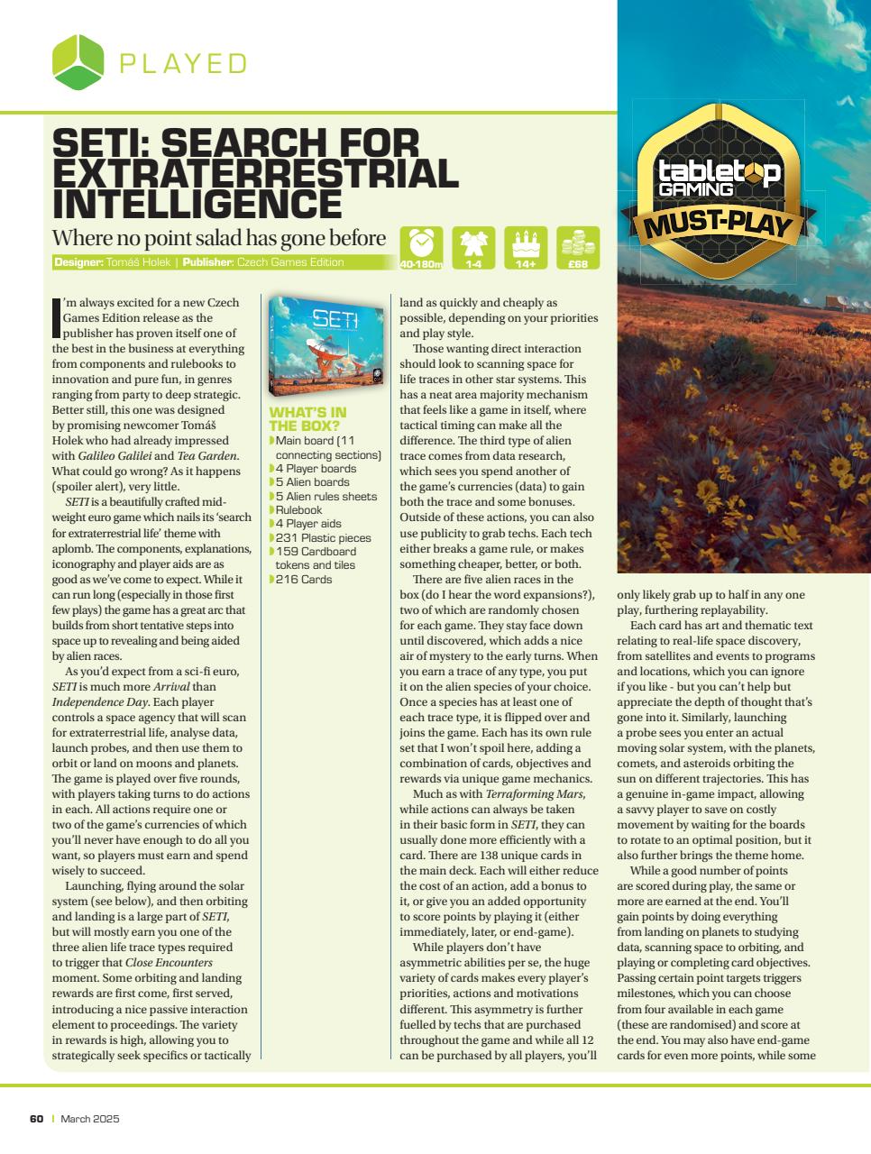 Tabletop Gaming Preview Pages