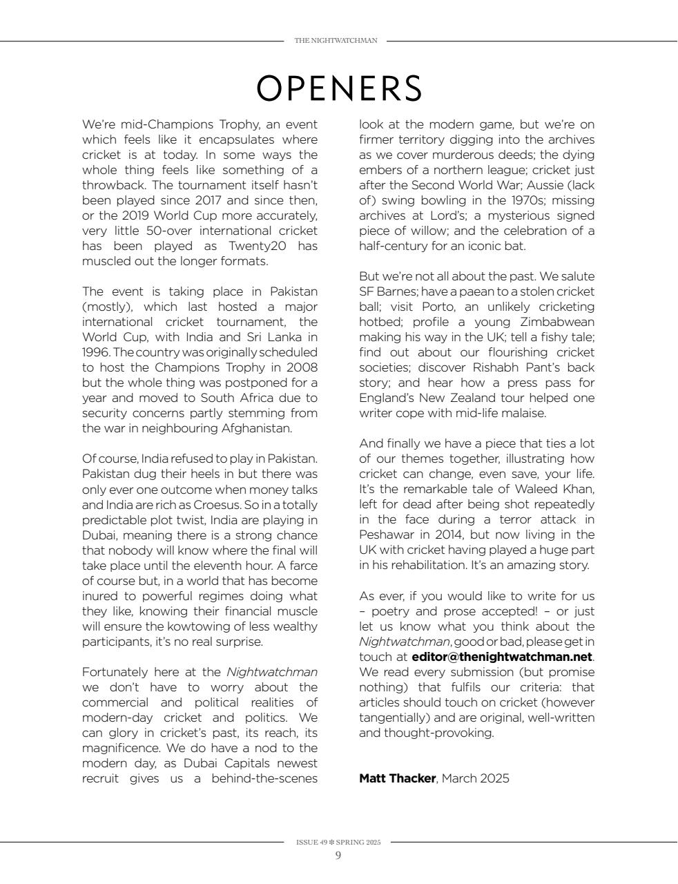 The Nightwatchman Preview Pages