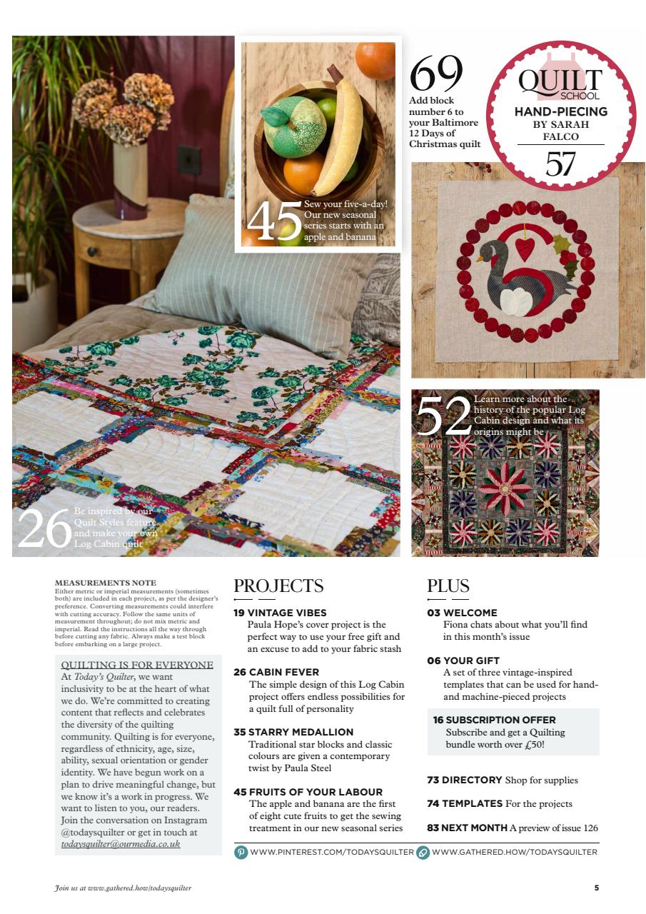 Today’s Quilter Preview Pages