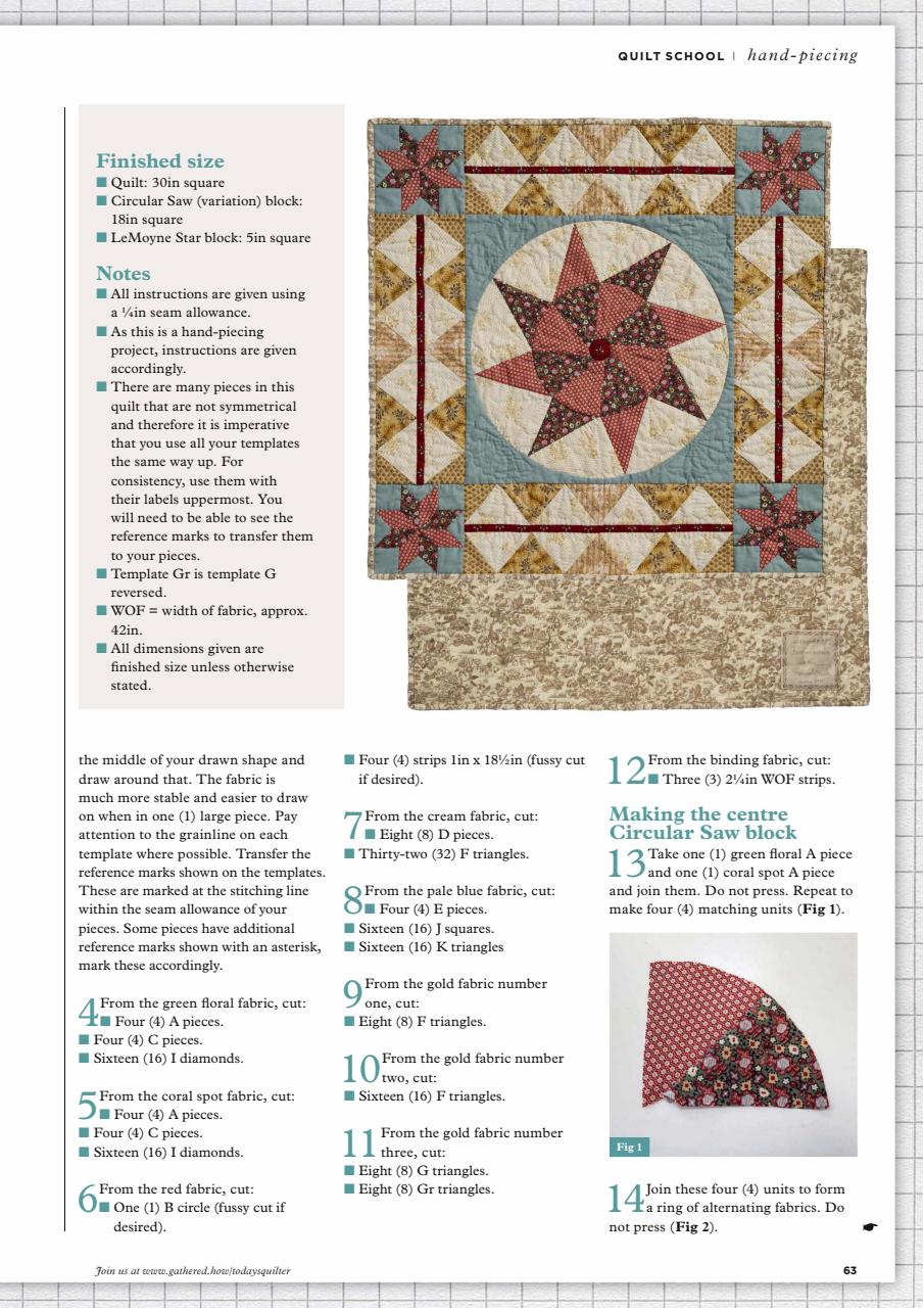 Today’s Quilter Preview Pages