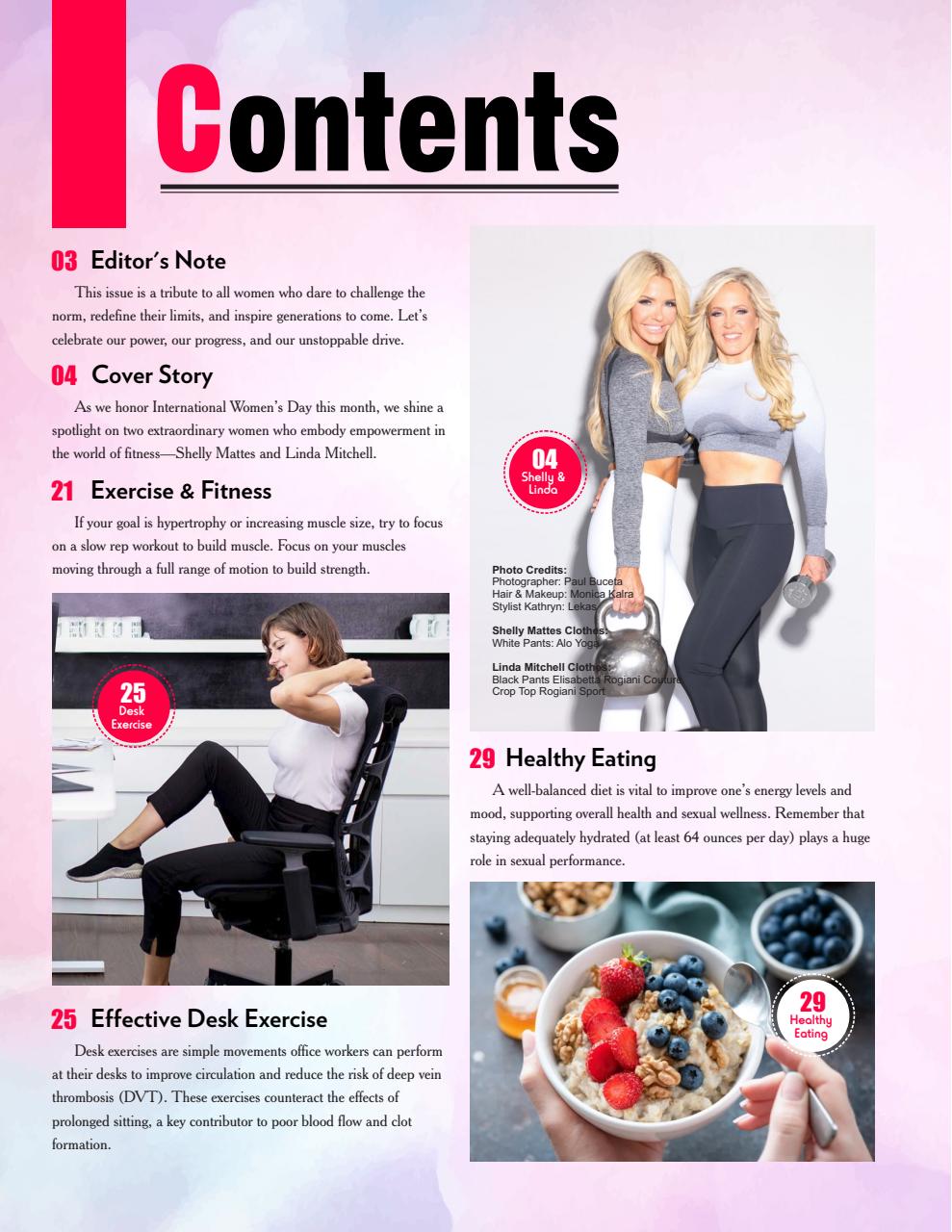 Women Fitness Preview Pages