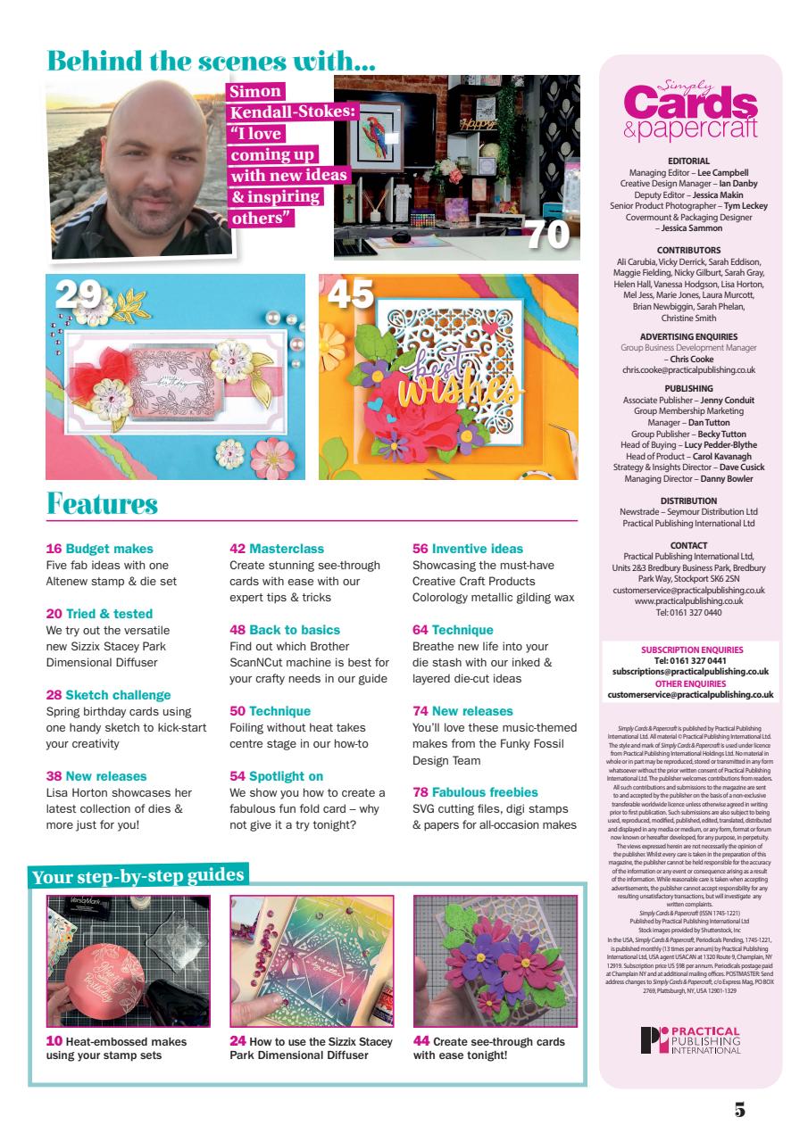 Simply Cards & Papercraft Preview Pages