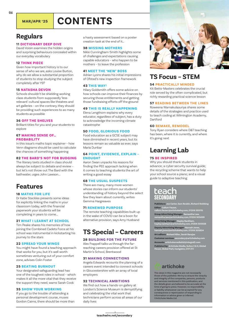 Teach Secondary Preview Pages