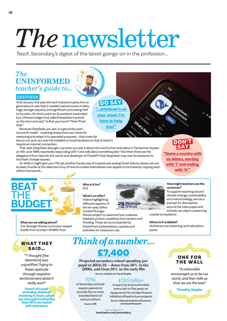 Teach Secondary Preview Pages