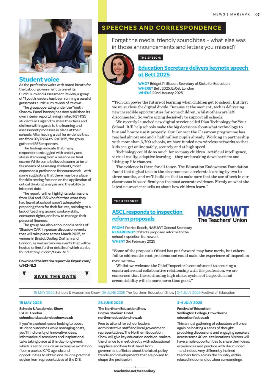 Teach Secondary Preview Pages