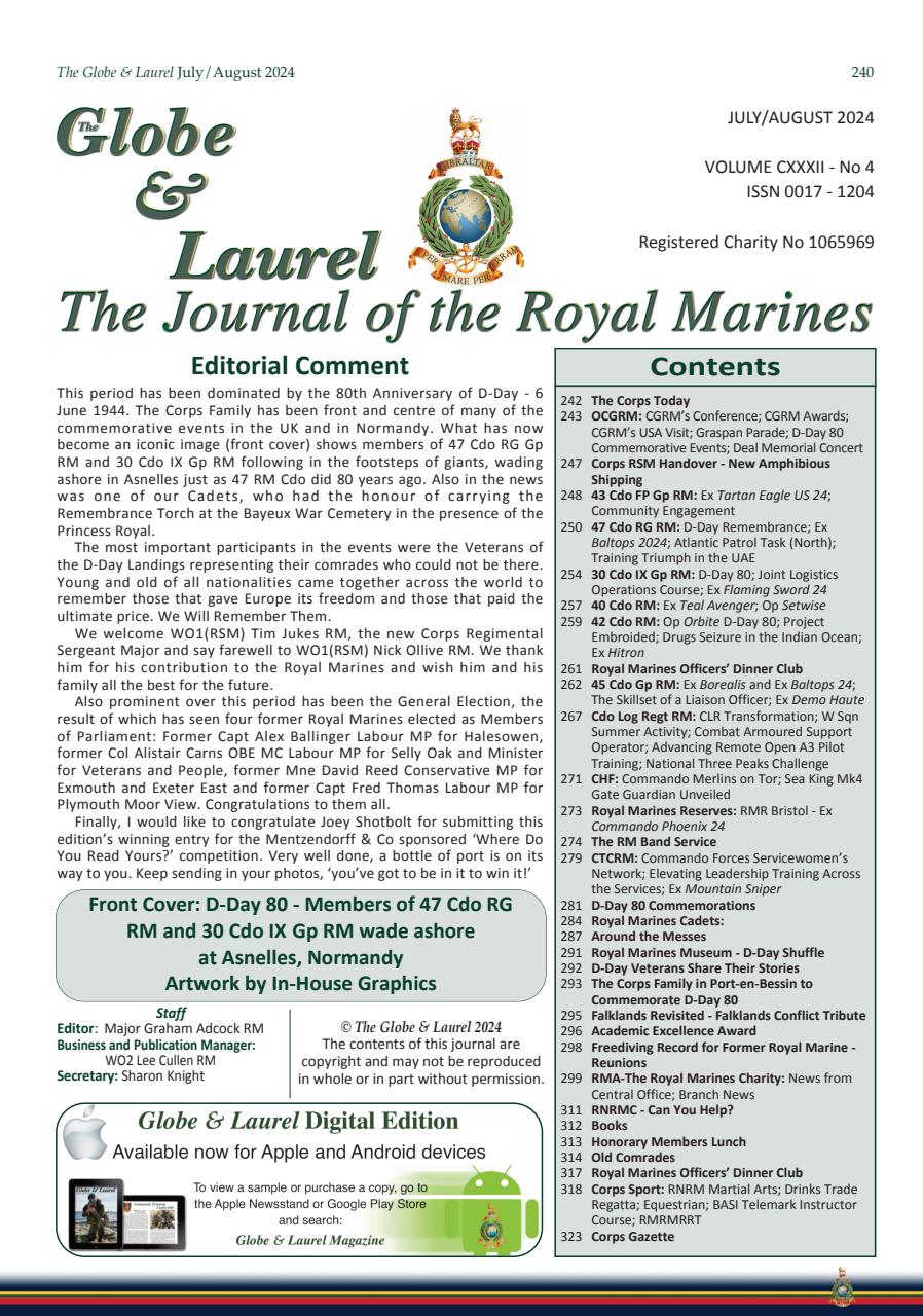 Globe & Laurel Preview Pages