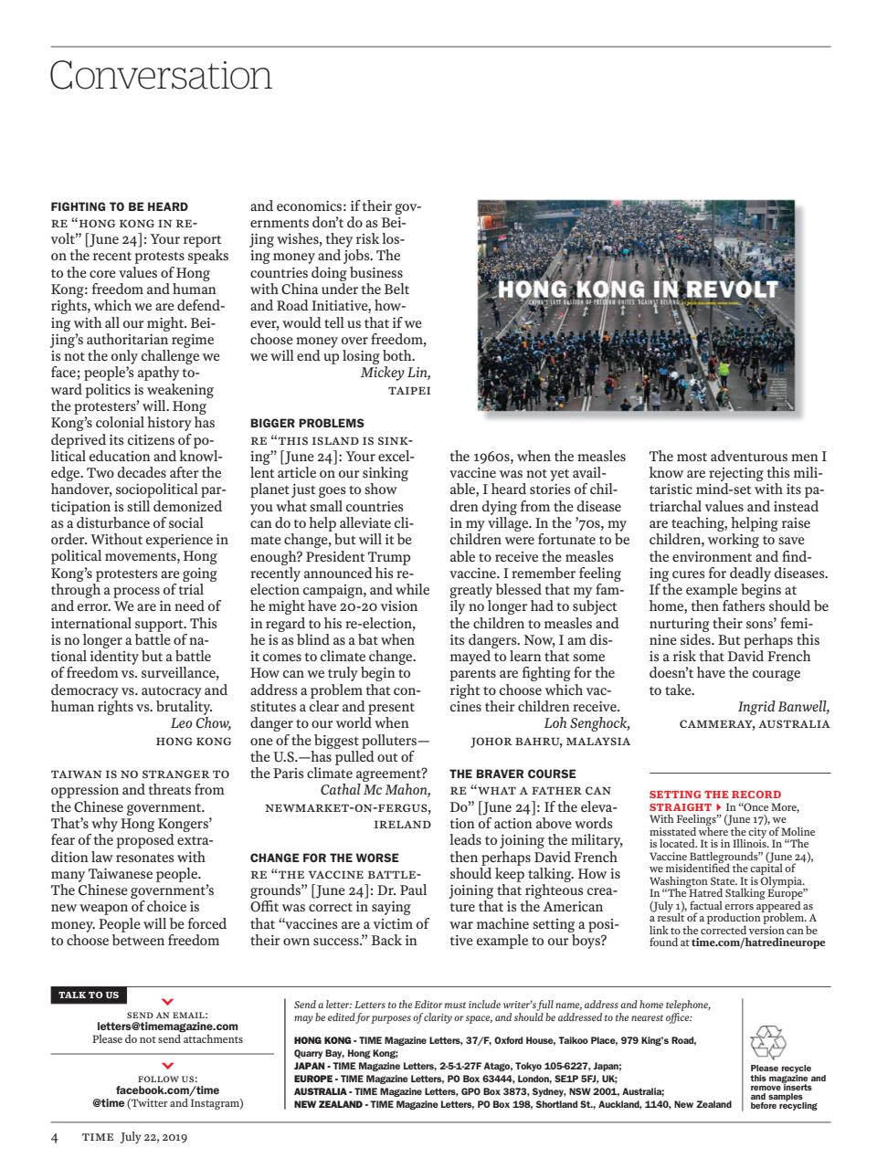 TIME Magazine Asia Preview Pages