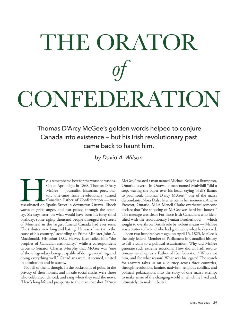 Canada's History Preview Pages