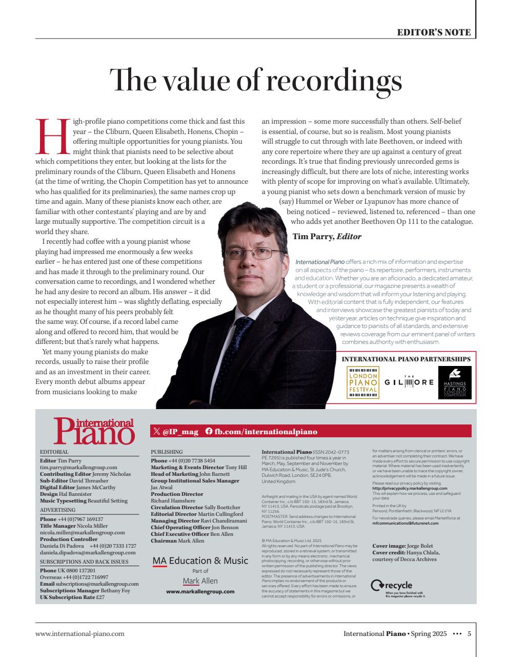 International Piano Preview Pages