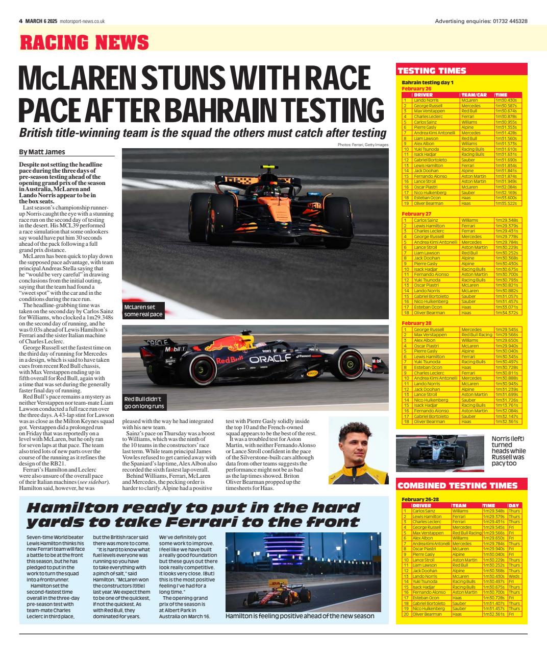 Motorsport News Preview Pages