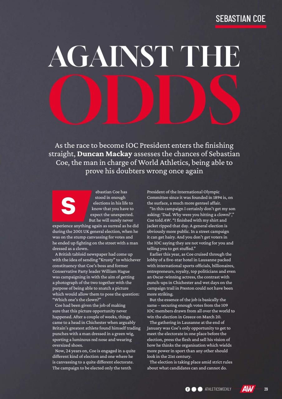 AW – Athletics Weekly Magazine Preview Pages