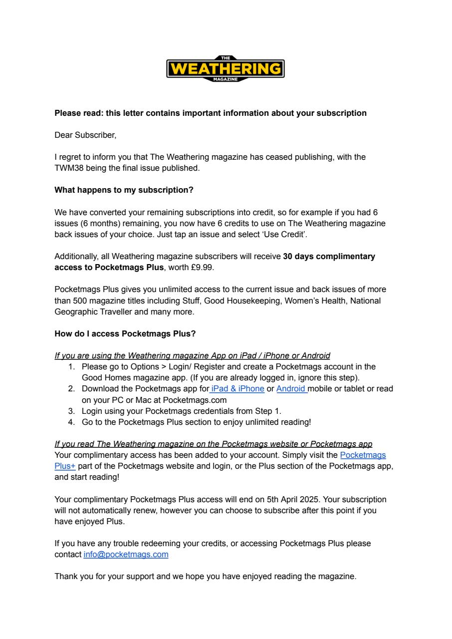 The Weathering Magazine Spanish Version Preview Pages