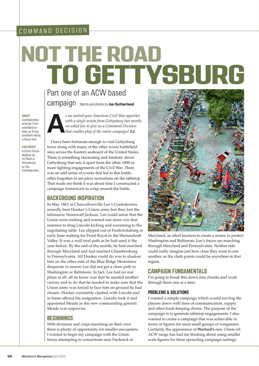 Miniature Wargames Preview Pages