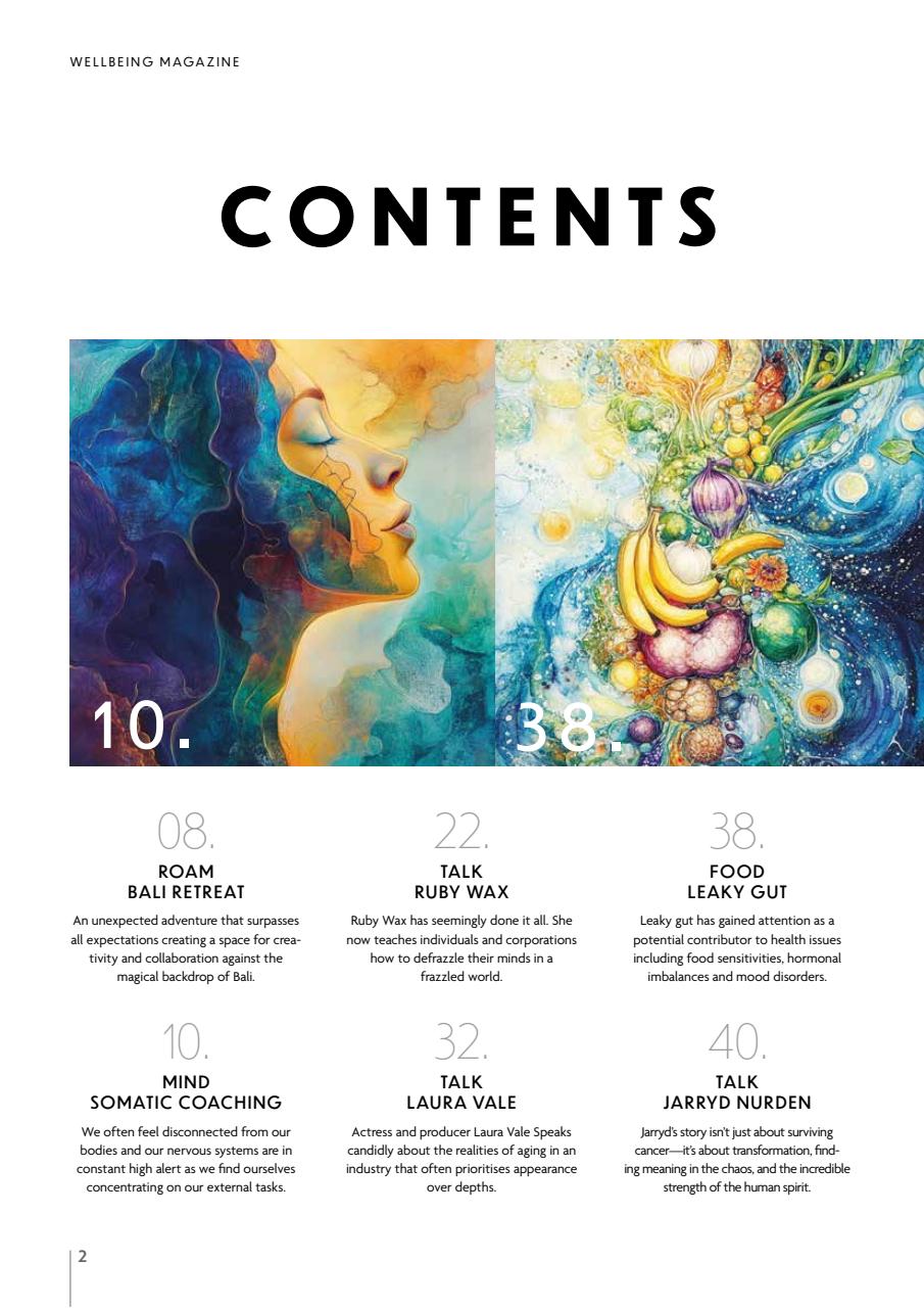 Wellbeing Magazine Preview Pages