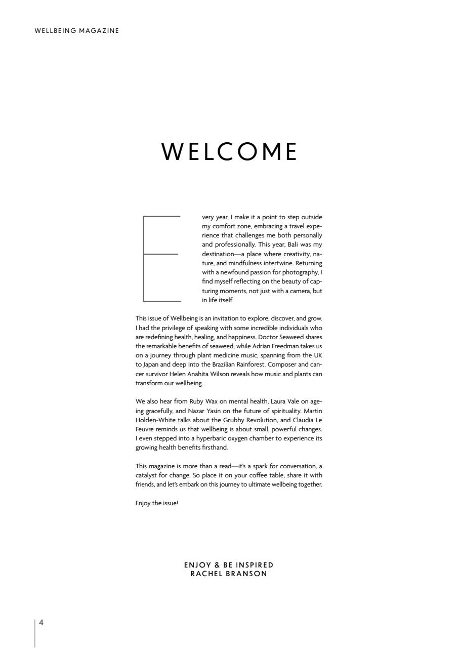 Wellbeing Magazine Preview Pages